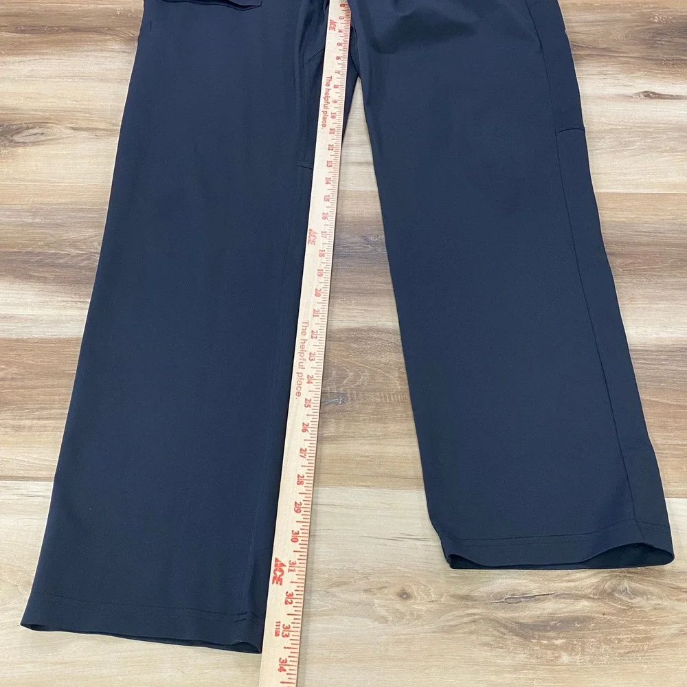 Alo Yoga BlockPants 36L Mens Tech Stretch Straight Leg Black Utility Caro